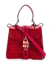 Chloé Embossed Crocodile Effect Aby Bag In Red