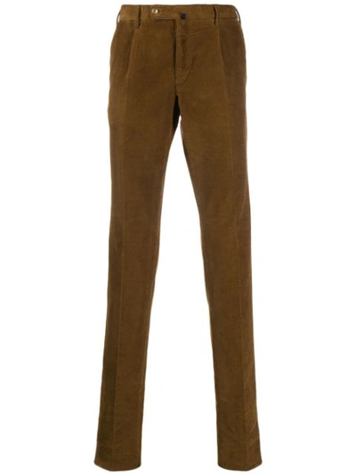 Incotex Slim-fit Corduroy Trousers In Brown