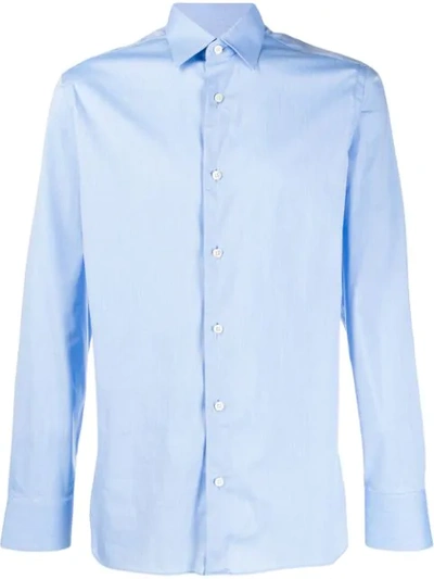 Z Zegna Colour Block Shirt In Blue