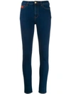Gcds High Waisted Skinny Jeans In Blue