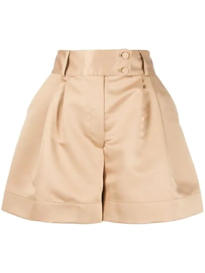 Styland Wide Tailored Shorts In Gold