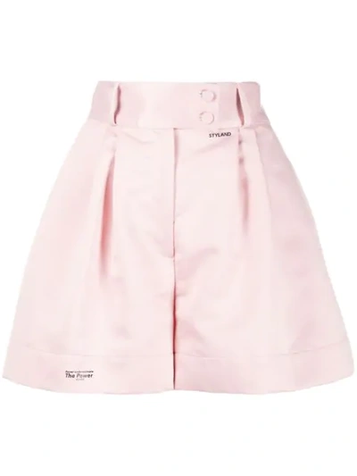 Styland Wide Tailored Shorts In Pink