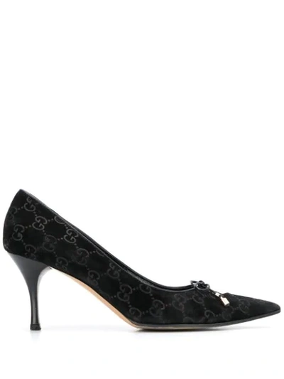 Pre-owned Gucci 2000s Gg Pumps In Black
