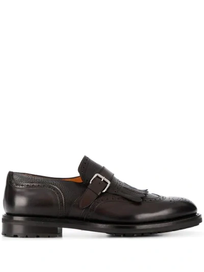 Santoni Tassel Detail Oxford Shoes In Roccet.nera T.moro