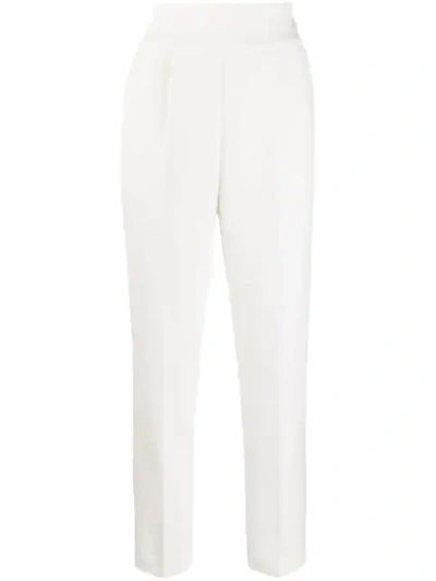 Pinko Natalia High Waisted Trousers In White
