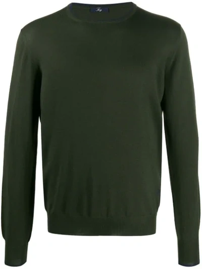 Fay Elbow Patch Detail Jumper In Green