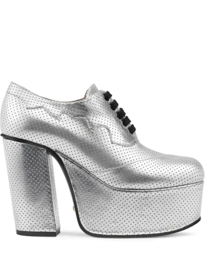 Gucci silver hotsell platform shoes