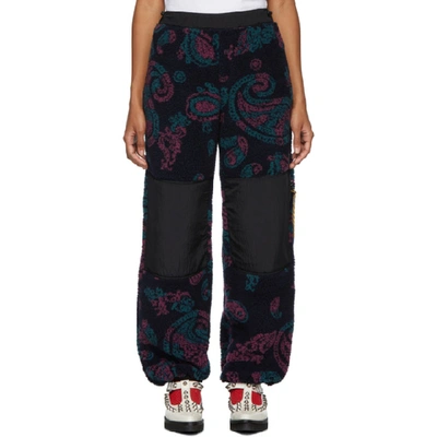 Aries Navy Fleece Paisley Lounge Pants