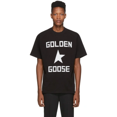 Golden Goose Logo Printed T-shirt In Black