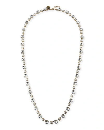 Rebekah Price Margot Long Crystal Necklace, 38"l In Pearl