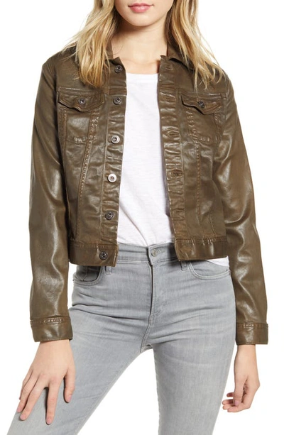 Ag Robyn Button-front Denim Jacket In Lacquered Dark Bayou
