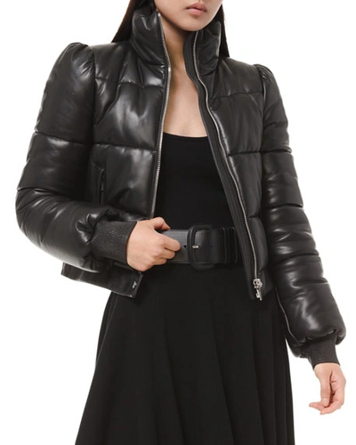 Michael Kors Quilted Leather Puffer Jacket