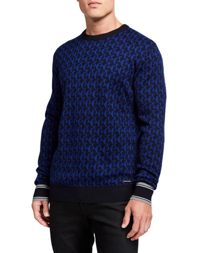 Scotch & Soda Men's Wool-blend Jacquard Crewneck Sweater In Combo A