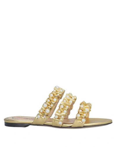 Charlotte Olympia Sandals In Gold