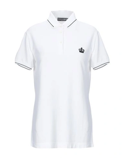 Dolce & Gabbana Polo Shirts In White