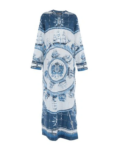 Dolce & Gabbana Long Dress In Slate Blue