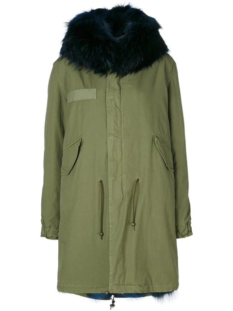 Mr & Mrs Italy Trimmed Hood Mid Parka In Green | ModeSens