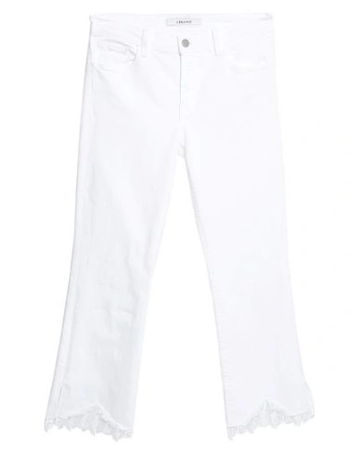 J Brand Denim Cropped In White