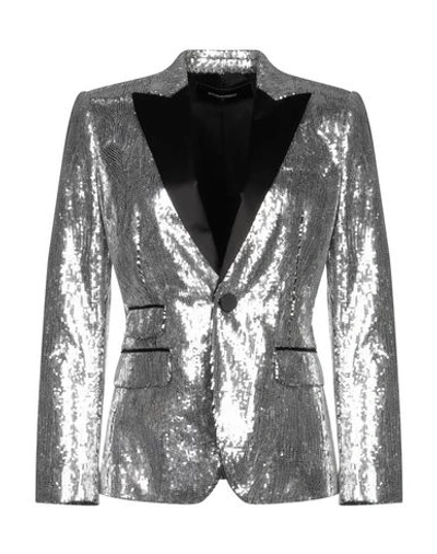 Dsquared2 Suit Jackets In Silver