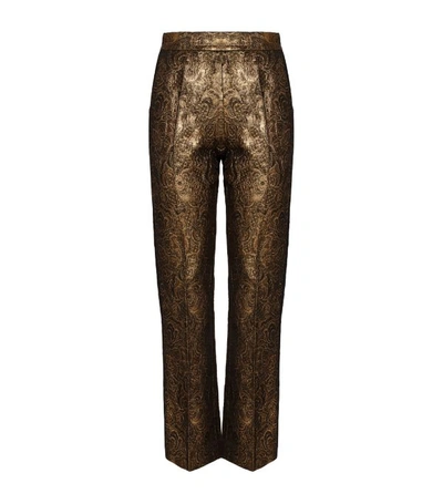 Sandro Goldy Straight Woven Jacquard Trousers