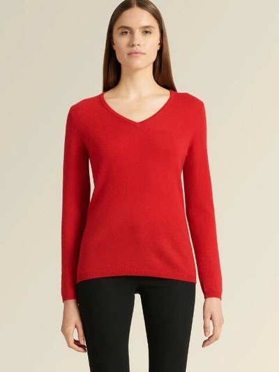 Donna Karan New York V-neck Cashmere Sweater In Black