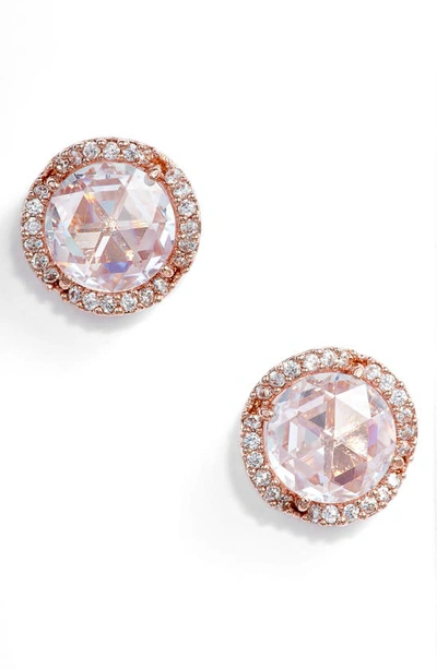 Kate Spade That Sparkle Large Pave Stud Earrings In Clear/ Rose