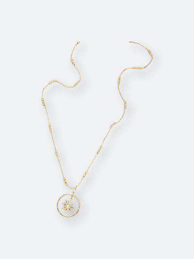 Ettika Long Starburst Pendant Necklace In Gold