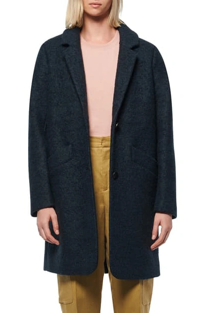 Marc New York Paige Boucle Coat In Teal