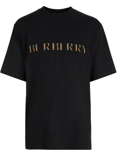 Burberry Men's Sabeto Logo Graphic T-shirt In Black