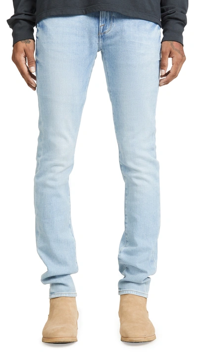 Frame Men's L'homme Slim Faded Stretch Slim-fit Jeans In Blue