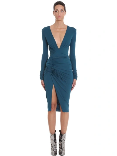 Alexandre Vauthier Dress In Petroleum Viscose