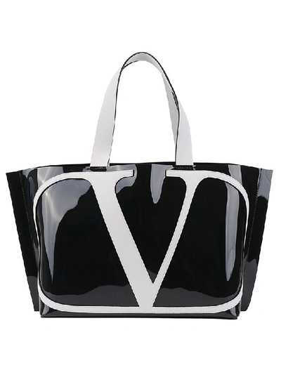 Valentino Garavani Valentino Go Logo Tote Bag In Black