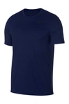 Nike Super Set Dri-fit T-shirt In Blue Void/black