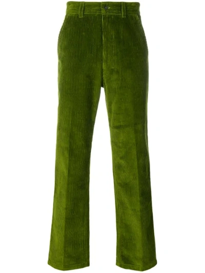 Ami Alexandre Mattiussi Straight Fit Trousers In Green