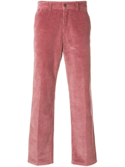 Ami Alexandre Mattiussi Straight Fit Trousers In Pink