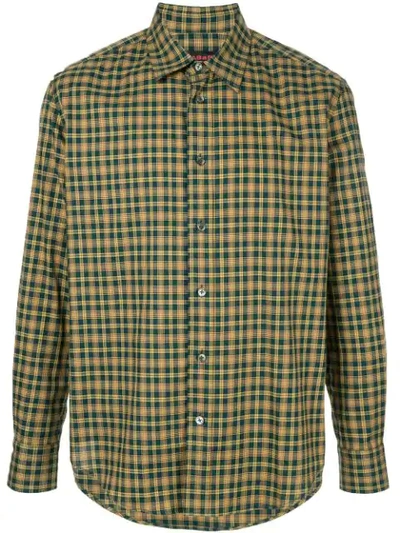 Caban Long-sleeved Plaid Shirt In Yellow