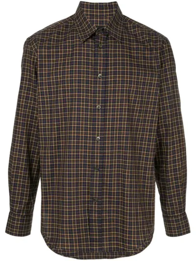 Caban Long-sleeved Plaid Shirt In Purple