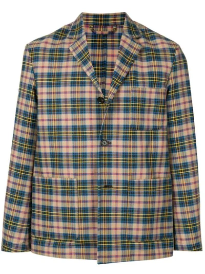 Caban Plaid Shirt Jacket In Multicolour