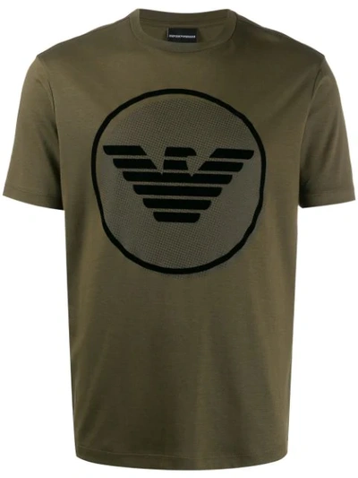 Emporio Armani Logo Print T-shirt In Green