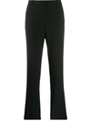 Theory High Rise Tailored Trousers In Black