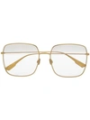 Dior Stella Oversized Sunglasses In Gold