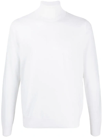 Canali Merino Wool Sweater In White