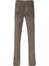 Canali Straight Leg Corduroy Chinos In Brown