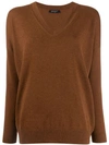 Aragona Knitted Cashmere Jumper In Brown