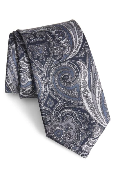 Brioni Paisley-print Silk Tie In Blue