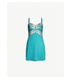 Wacoal Lace Affair Stretch-jersey Chemise In Pagoda Blue