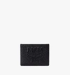 Mcm Coburg Injection Embossed Leather Card Case In Black