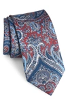 Brioni Paisley-print Silk Tie In Red