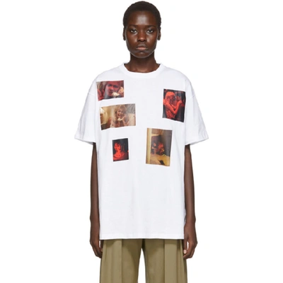 Raf Simons White Six Picture T-shirt In 00010 White