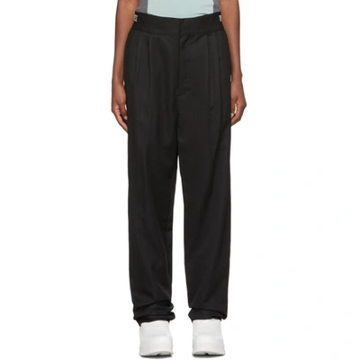 Ambush Black Wool Logo Elastic Trousers